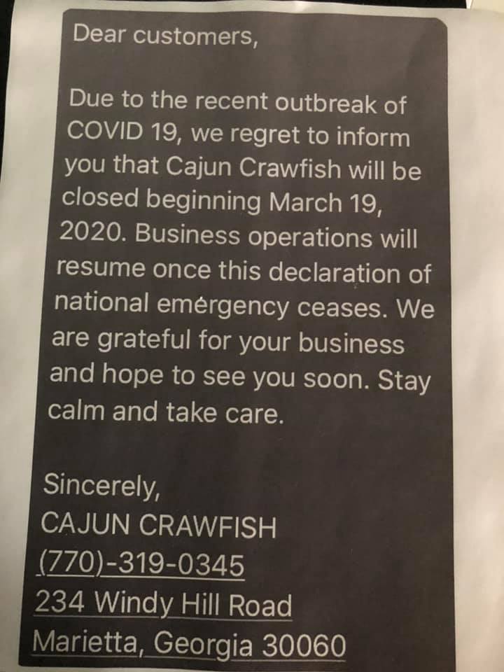 Cajun Crawfish & Seafood 234 Windy Hill Rd SE, Marietta