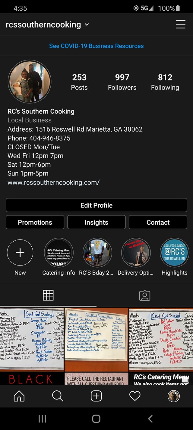 R C's Southern Cooking 1516 Roswell Rd, Marietta