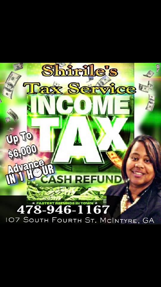 Shirile's Tax Services 140 Macon Rd, McIntyre Georgia 31054