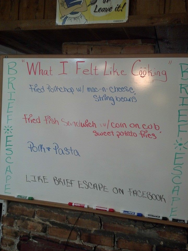 Brief Escape Coffee House & Diner Menu