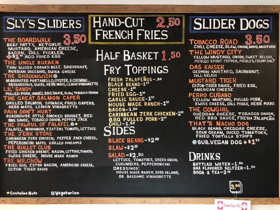 Sly's Sliders and Fries 1710 Abercorn St, Savannah