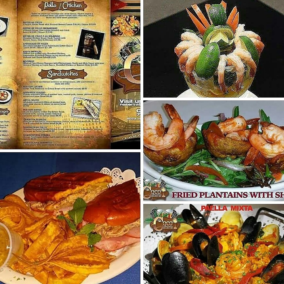 Coco Cabana Restaurant Menu