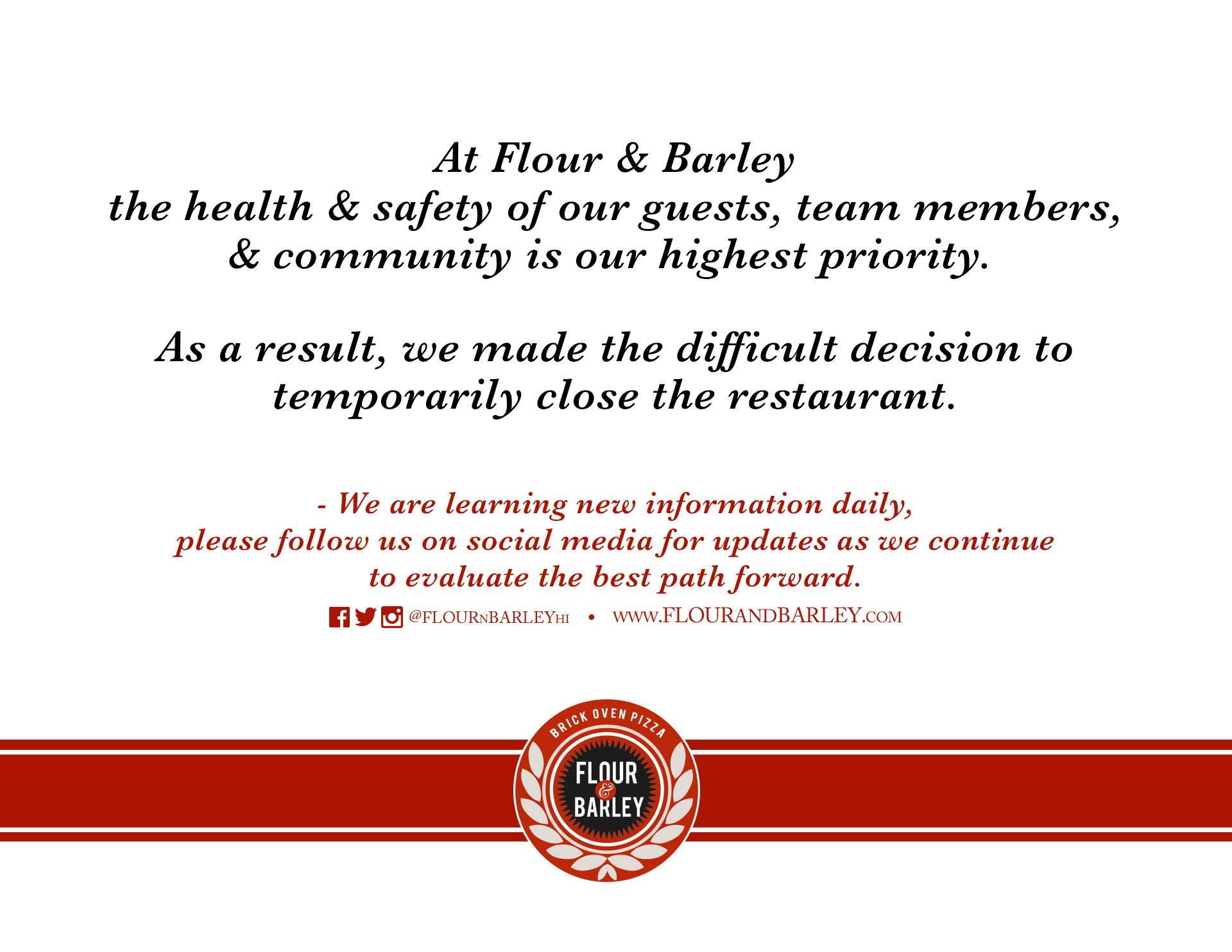 Flour & Barley - Brick Oven Pizza 2330 Kalakaua Ave #302, Honolulu