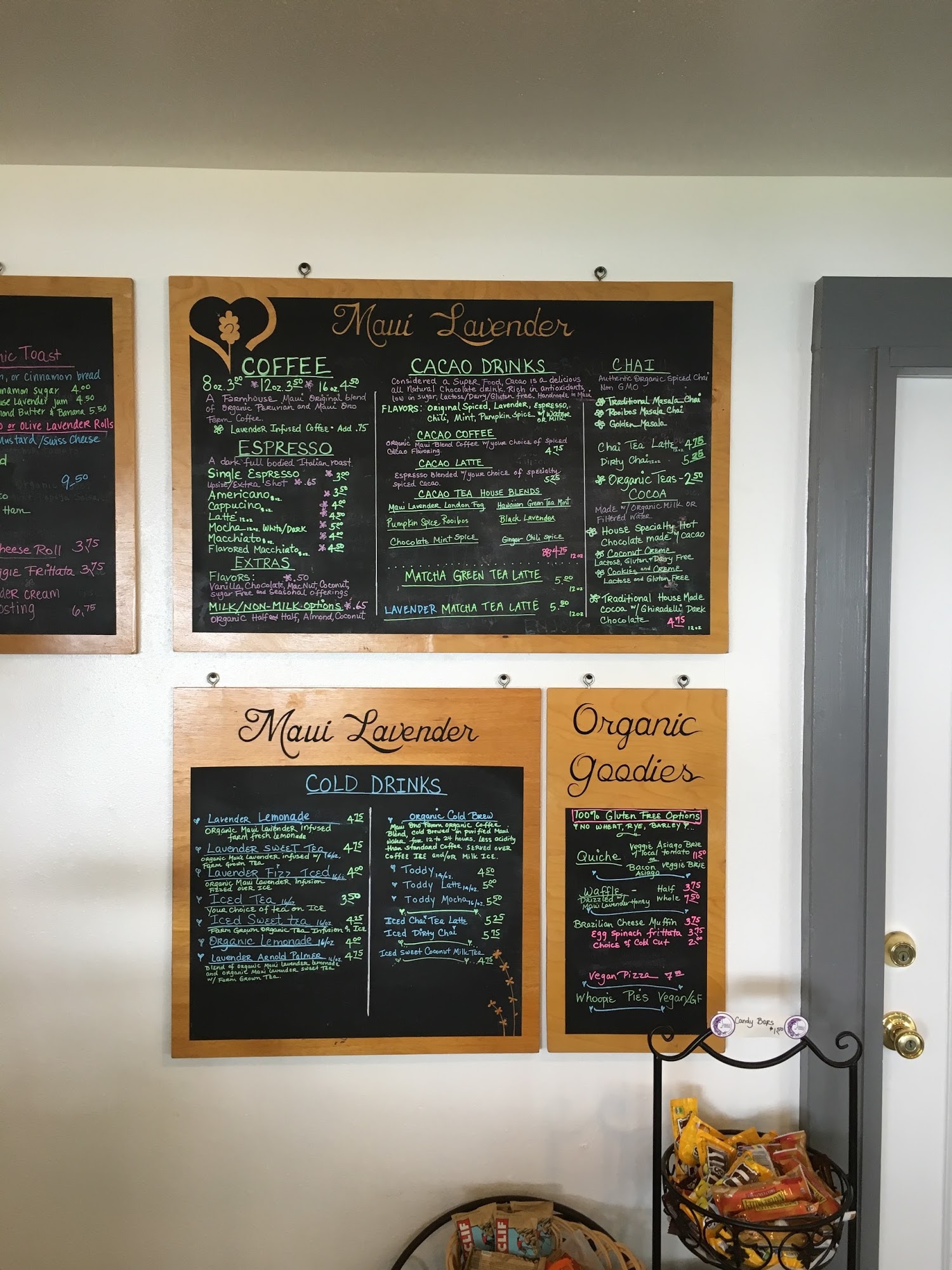 Maui Lavender Cafe Menu