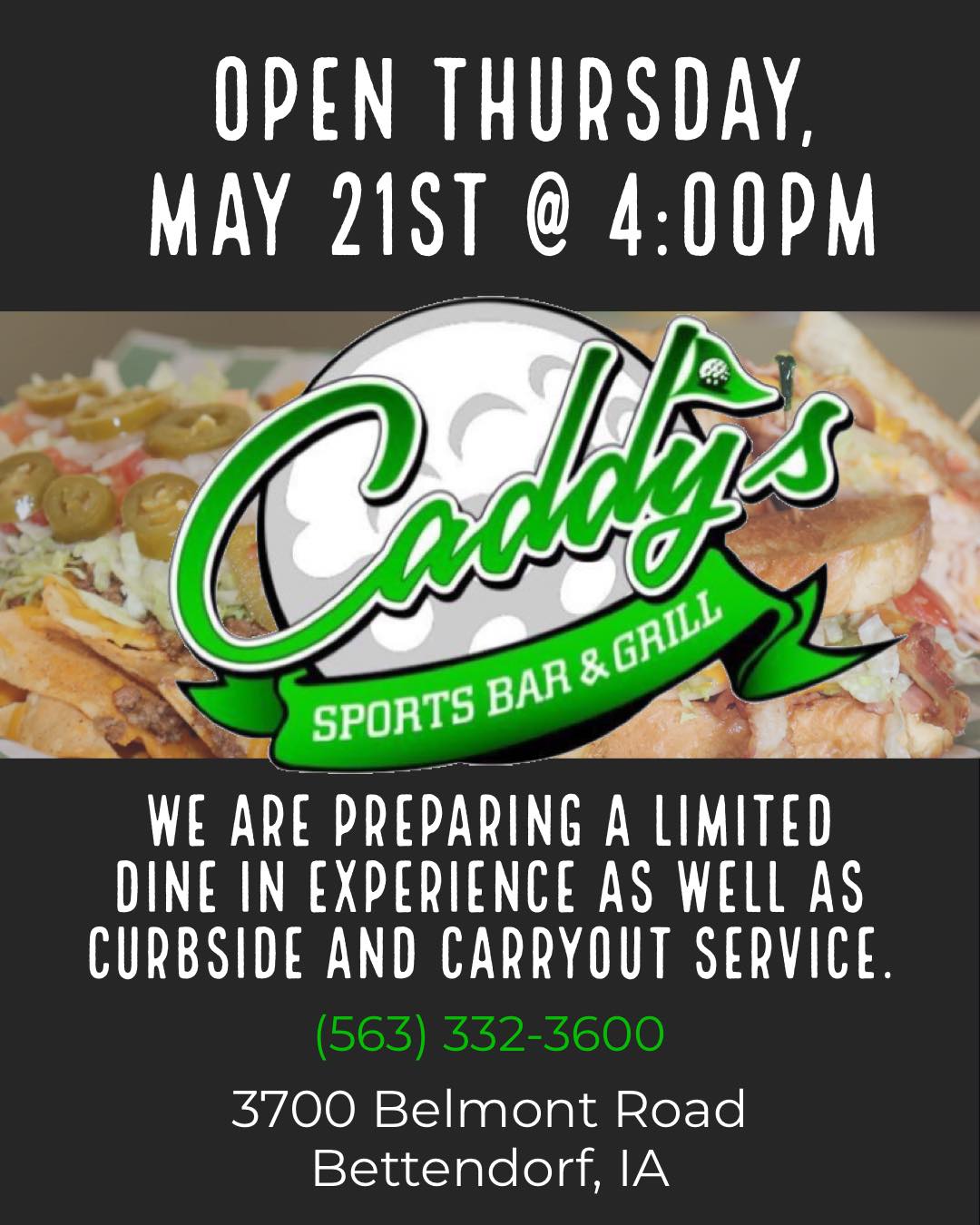 Bettendorf, IA Restaurants Open for Takeout, Curbside Service and/or