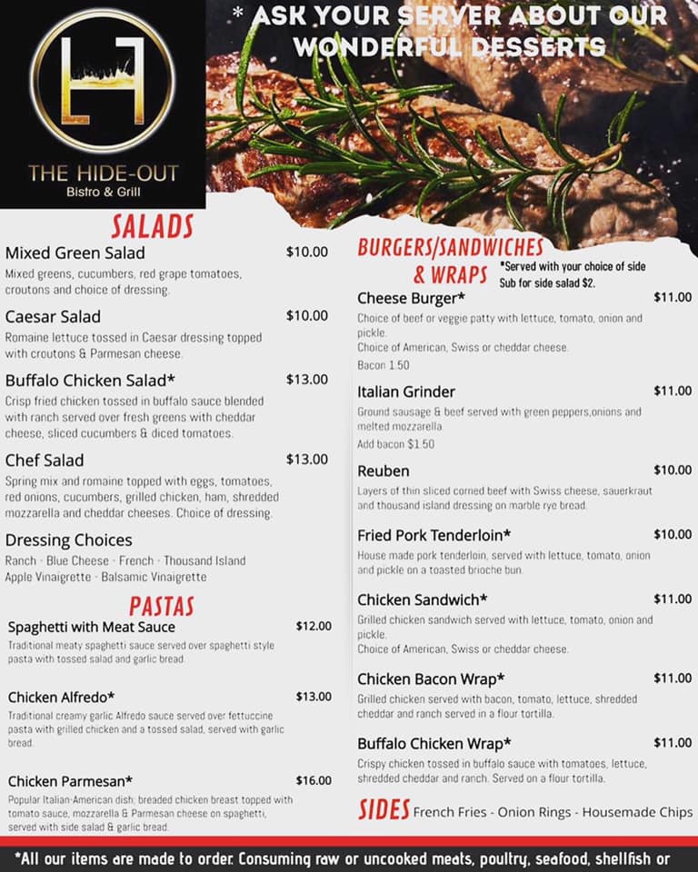 The Hide-Out Bistro & Grill 525 33rd Ave SW, Cedar Rapids