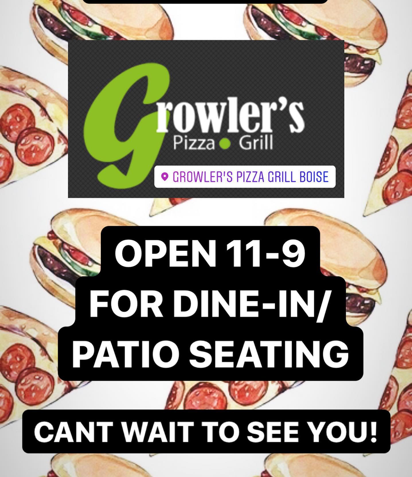 Growler's Pizza Grill 9931 W Cable Car St, Boise