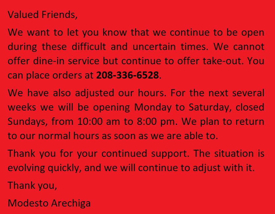 Taquería El Torito 4628 W State St, Boise