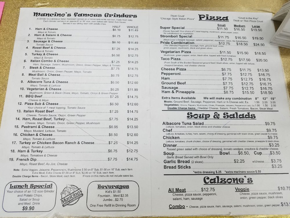 Mancino's Pizza and Grinders 6564 S Federal Way, Boise