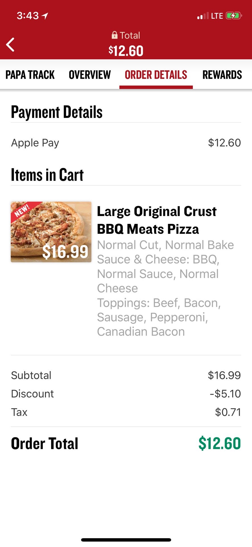 Papa Johns Pizza Menu