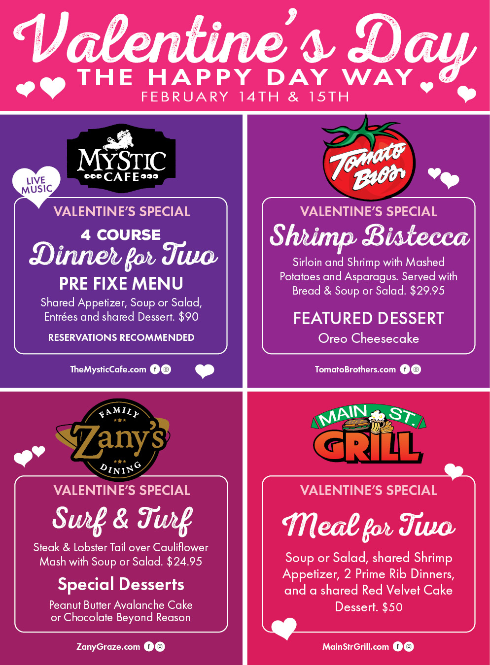 Happy Day Restaurants Menu