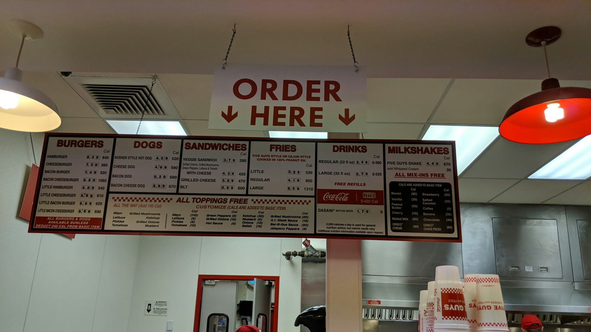 Five Guys Menu