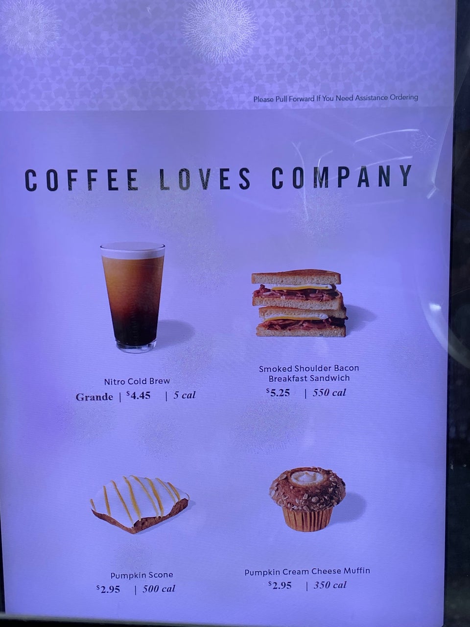 Starbucks Menu