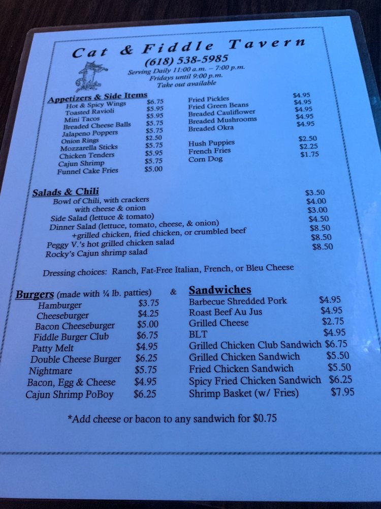 Cat & Fiddle Tavern, Belleville Menu, Reviews (105), Photos (36) Restaurantji