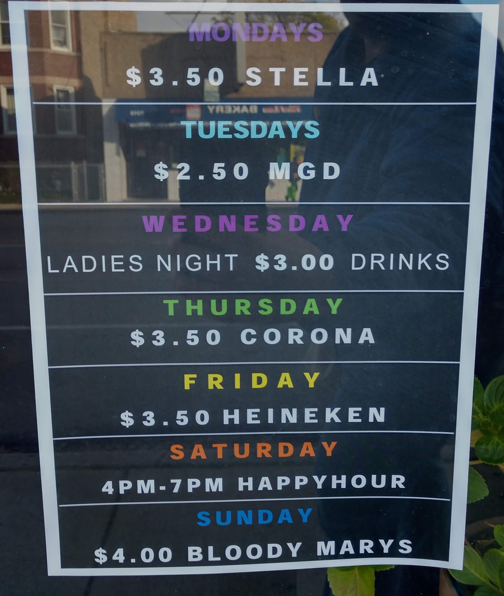 Pink Pony Bar & Grill Menu