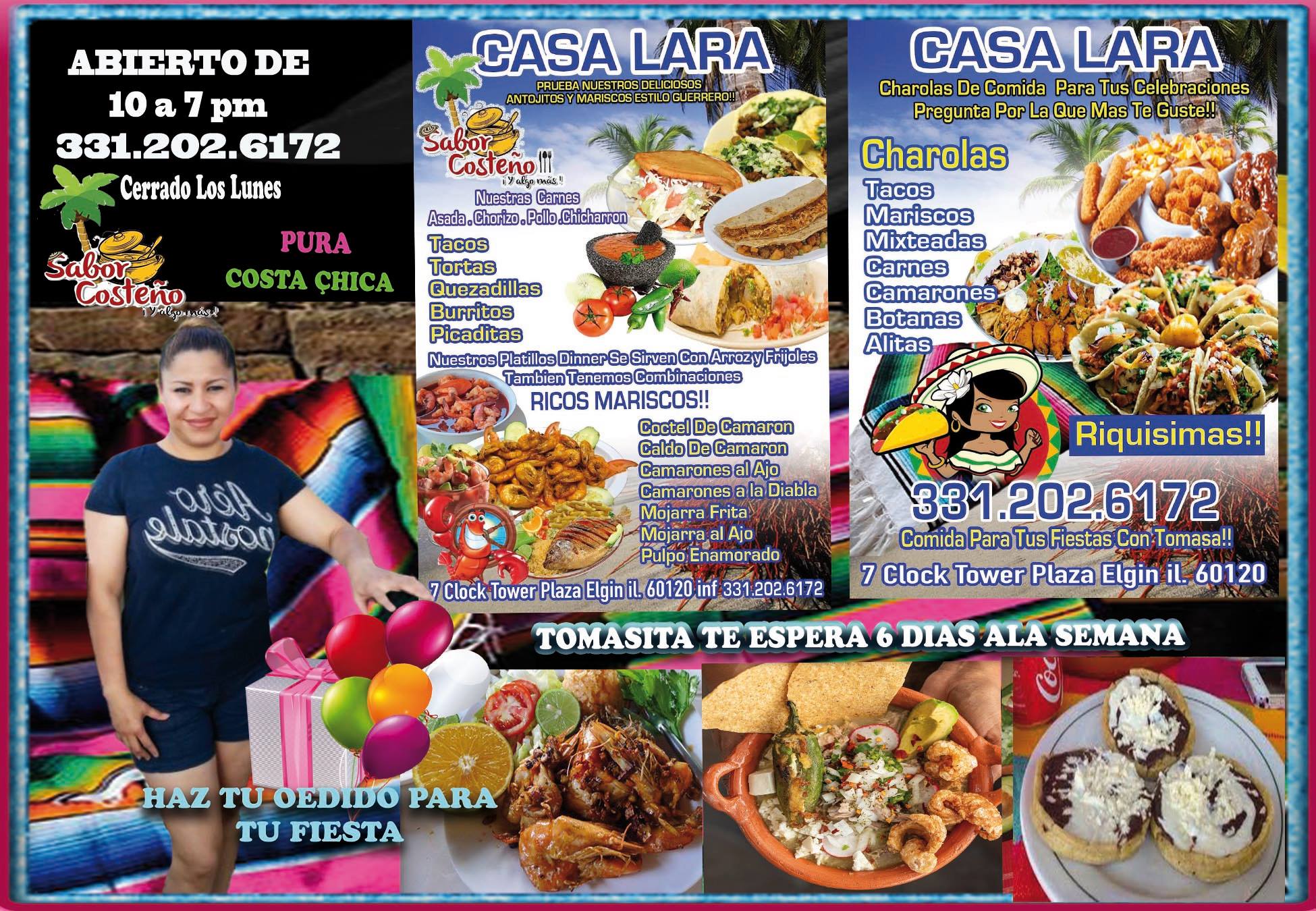 Casa Lara Restaurant Menu