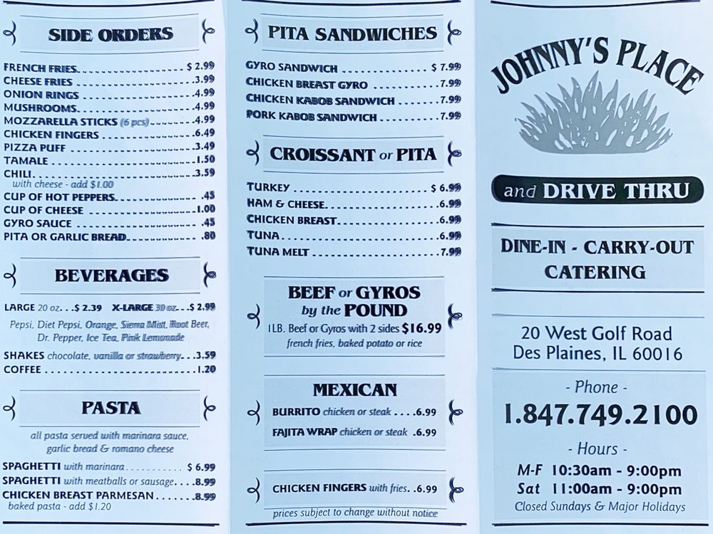 Johnny's Place 20 W Golf Rd, Des Plaines
