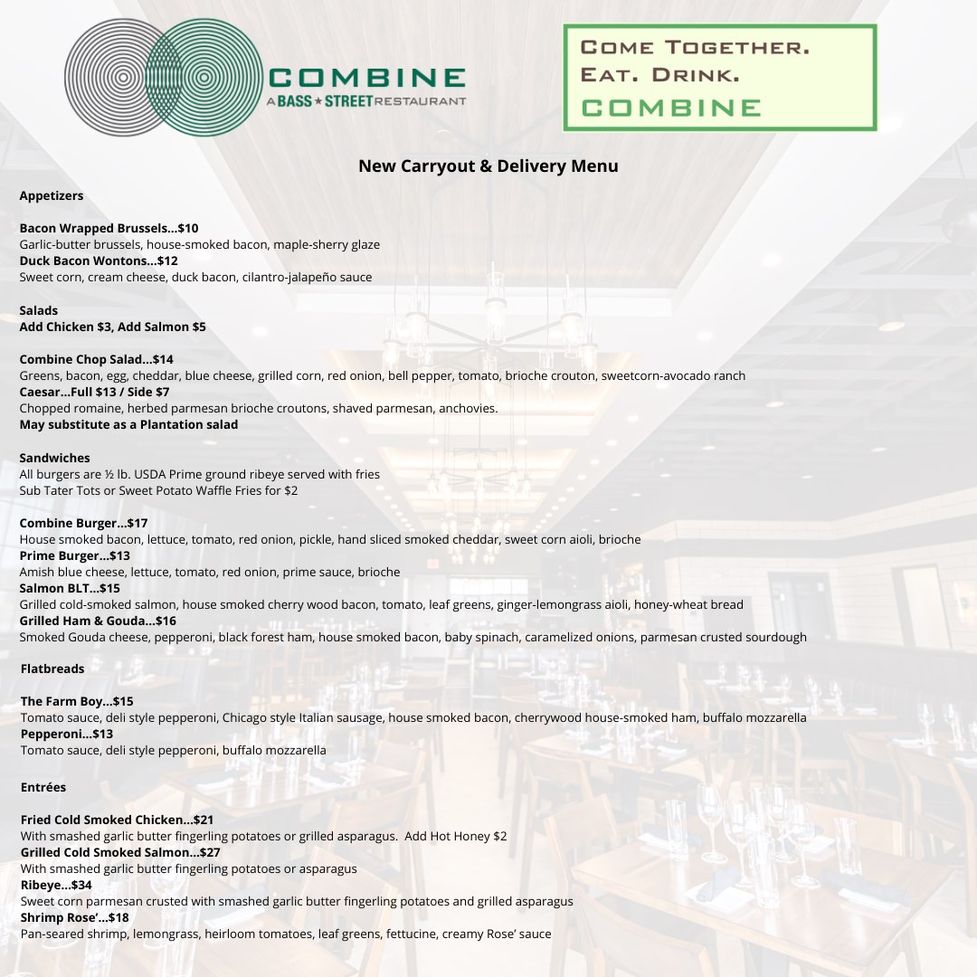 Combine, A Bass Street Restaurant 910 Bend Blvd Suite B, East Moline