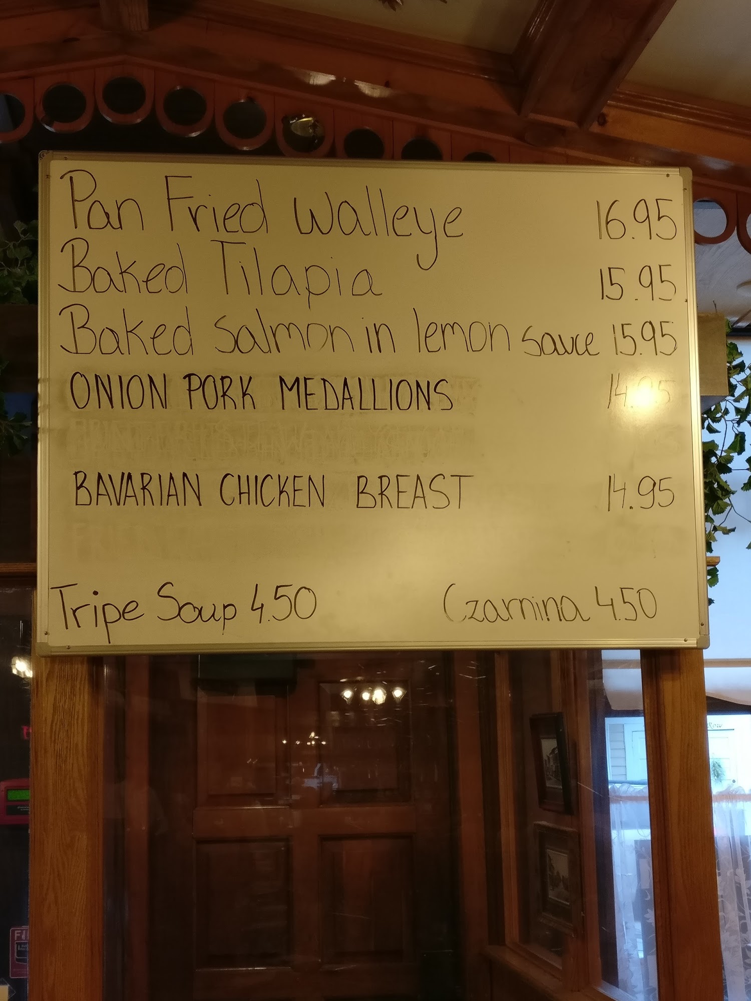 Old Town Restaurant Menu