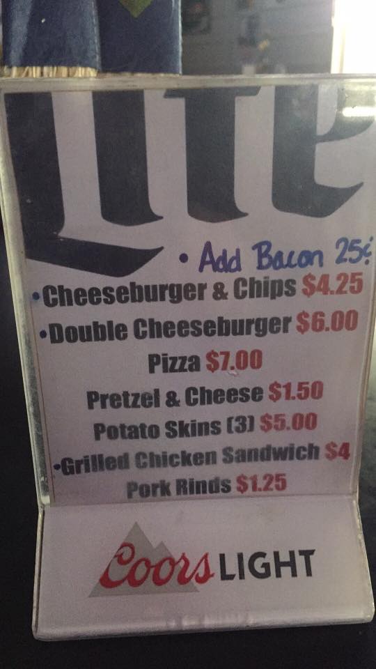 Dozer's Pub Menu