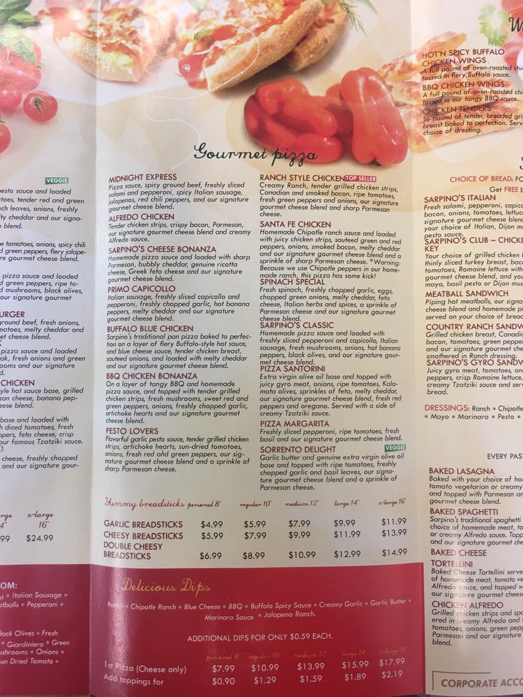 Sarpino’s Pizzeria 1384 Meadow Rd, Northbrook