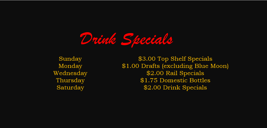 Outdoorsmen Lounge Menu