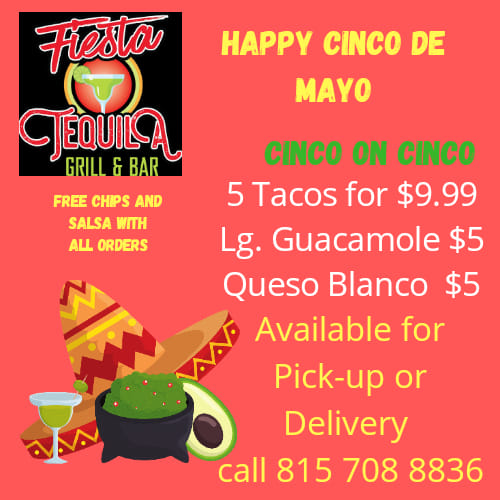 Fiesta Tequila Bar & Grill 1060 W Riverside Blvd, Rockford