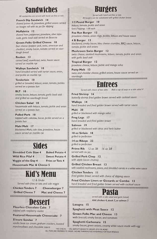 Fox Run Restaurant and Lounge 1130 Legacy Pointe Dr, Springfield
