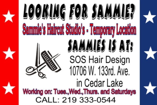 Sammie's Haircut Studio 7212 W 132nd Ave, Cedar Lake Indiana 46303