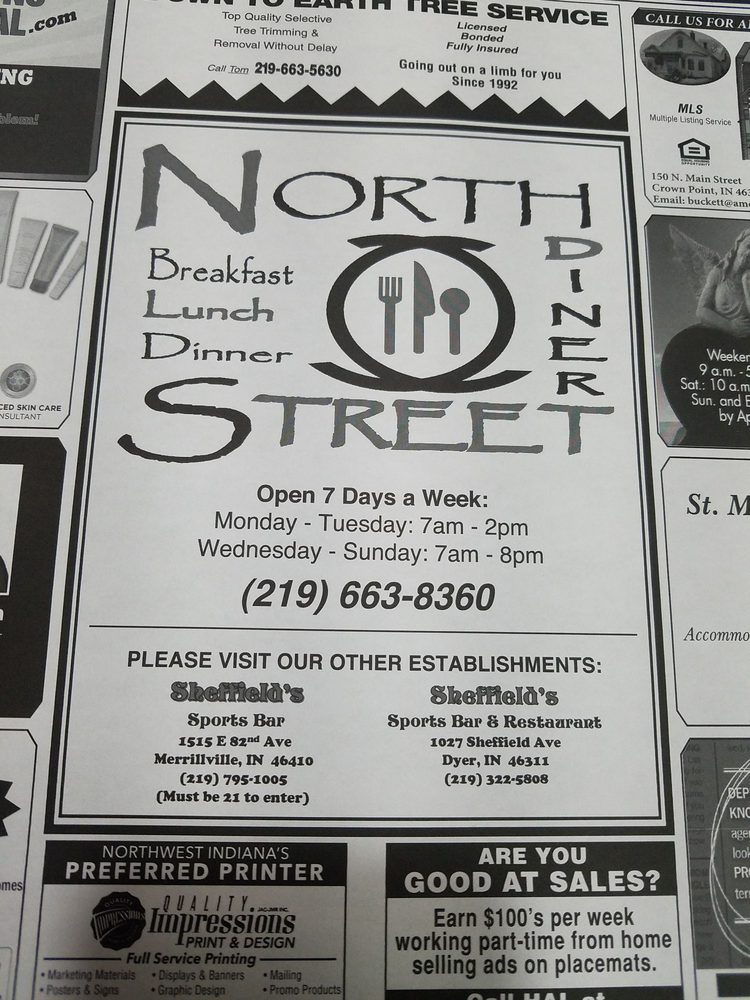 North Street Diner 620 E North St, Crown Point