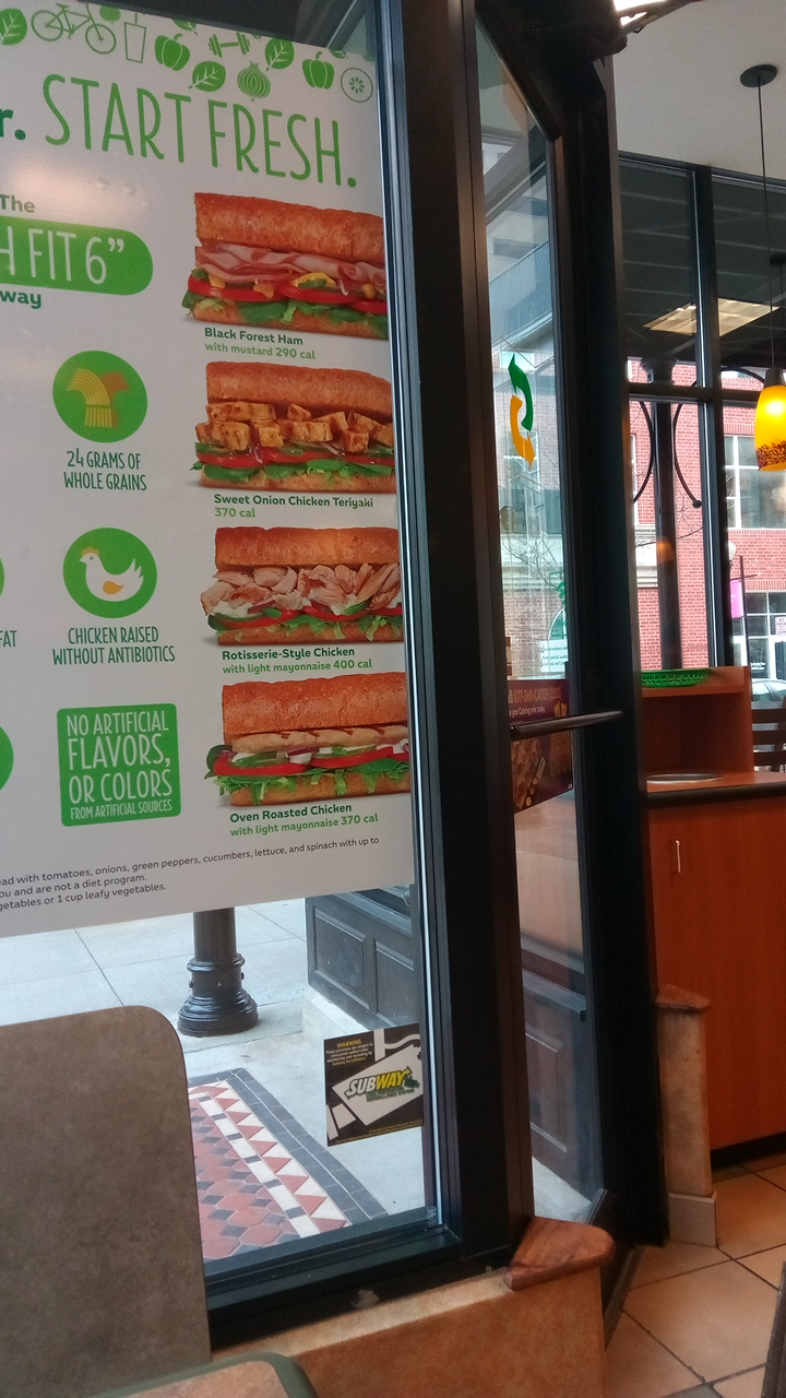 Subway Menu