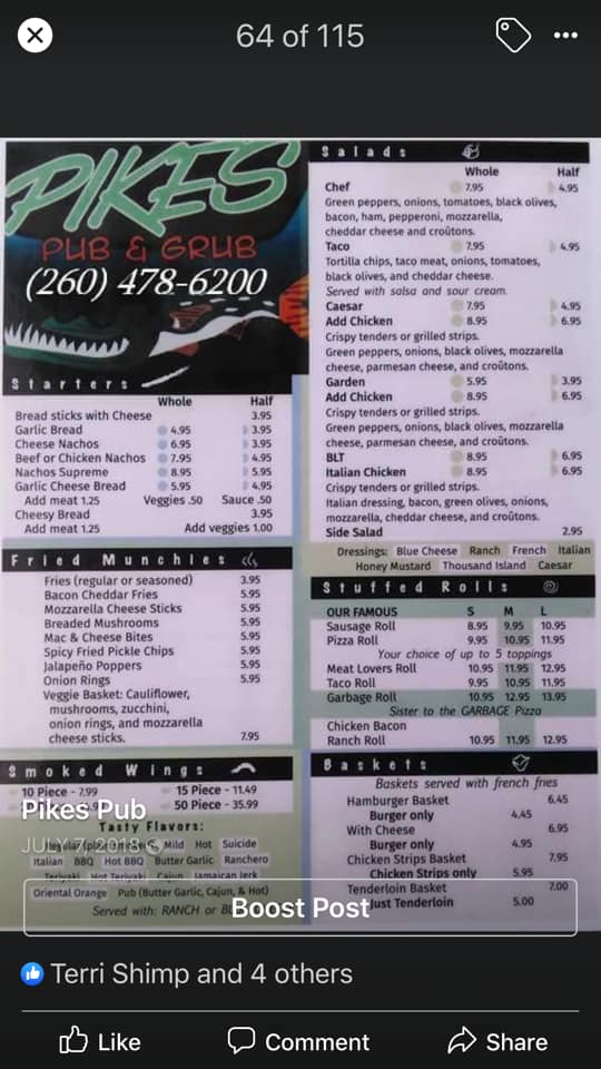 Pike's Pub 7536 Winchester Rd, Fort Wayne
