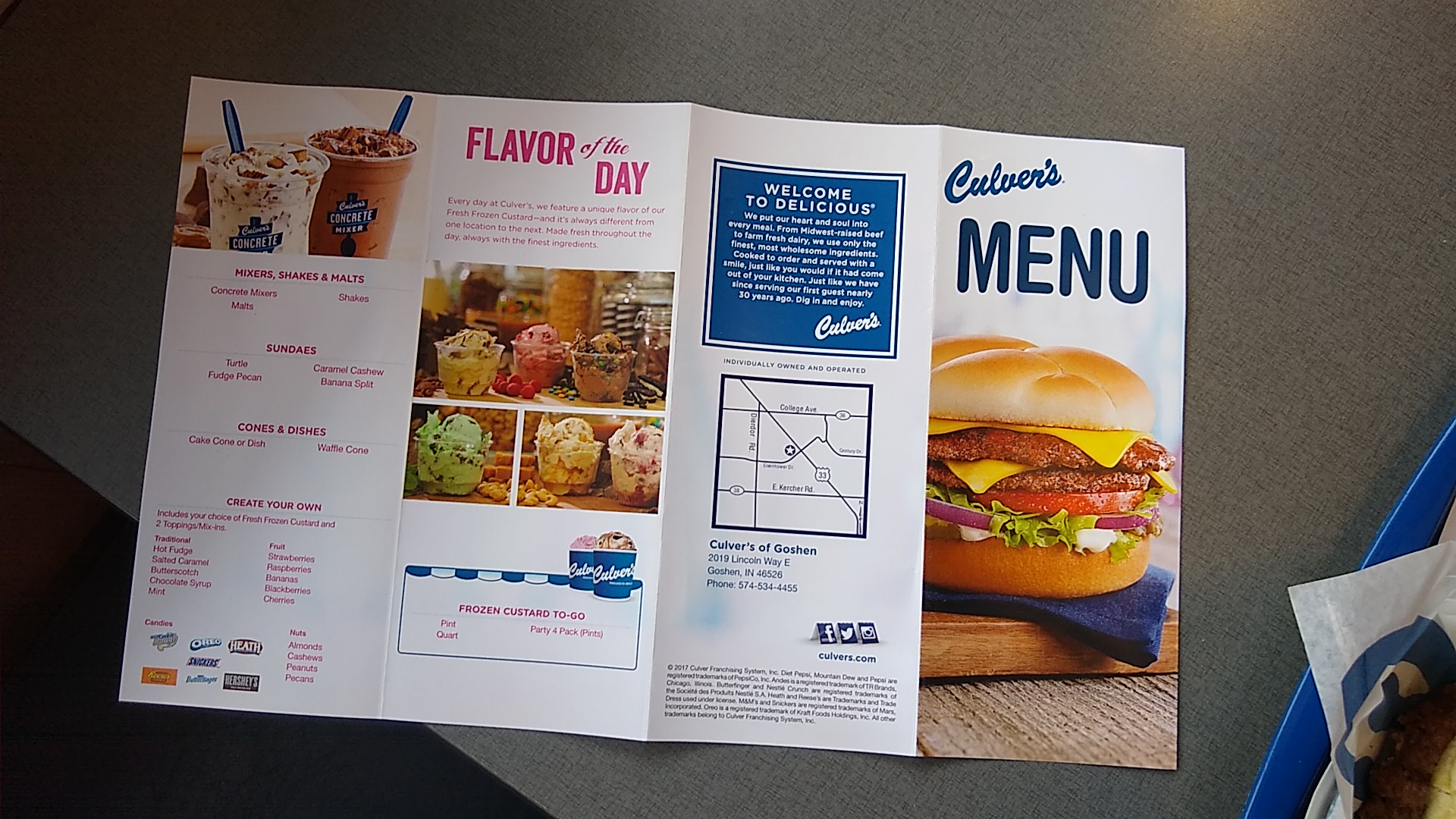 Culver’s Menu