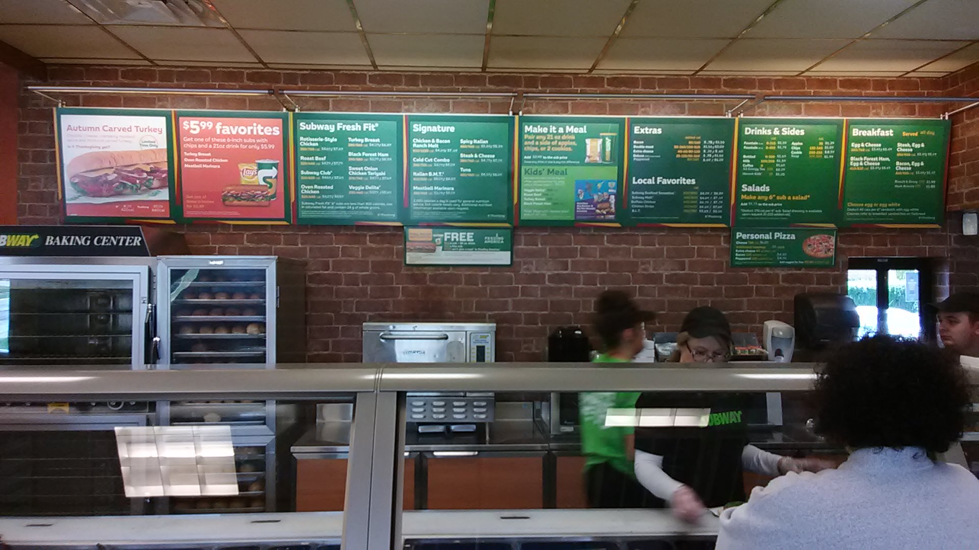 Subway Menu