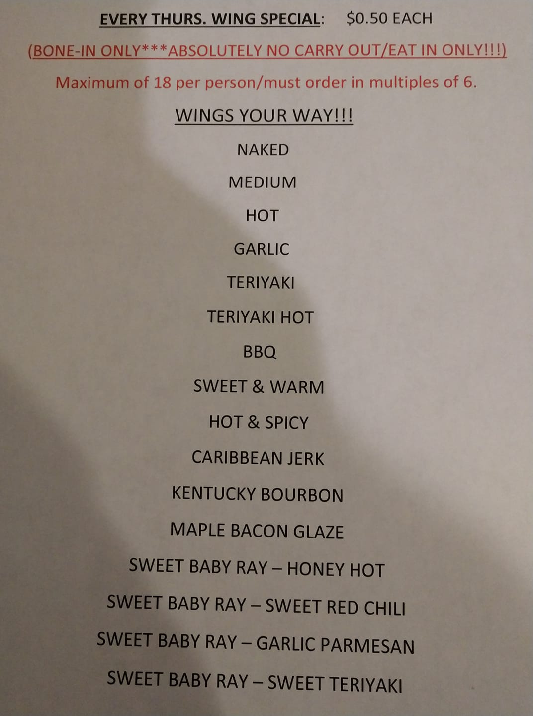 K Ville Pub Bar & Grill Menu