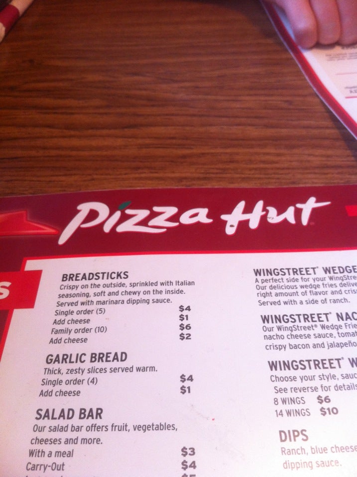 Pizza Hut Menu