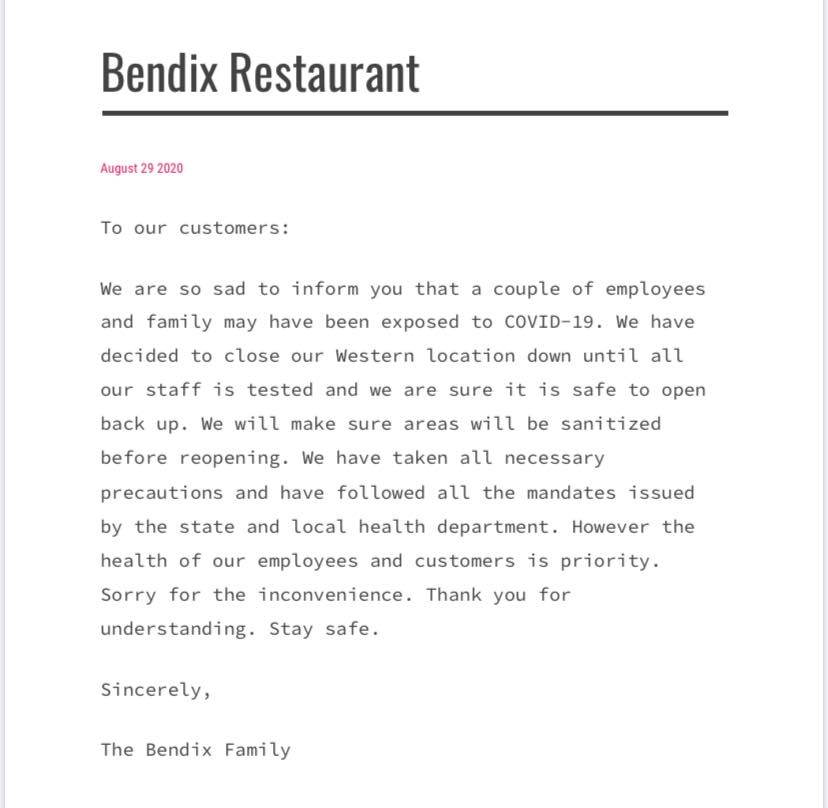 Bendix Restaurant Family 4920 W Western Ave, South Bend