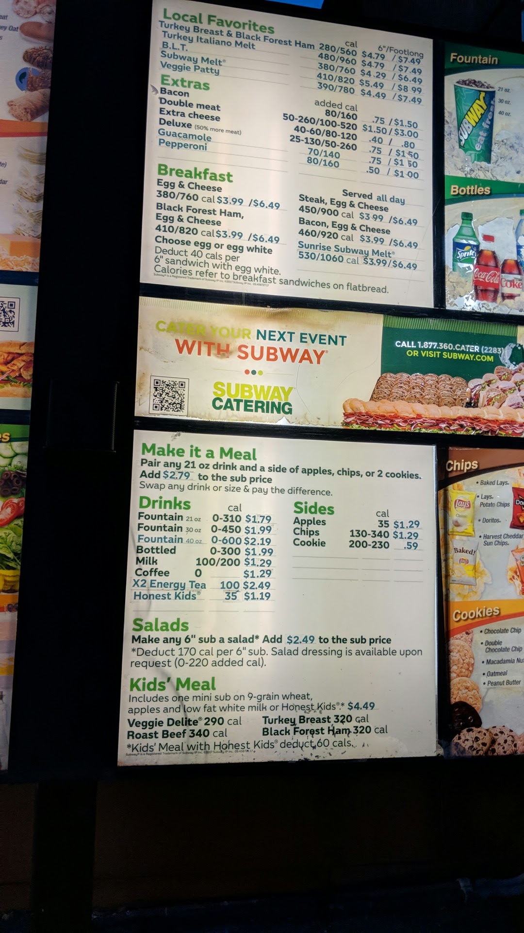 Subway Menu