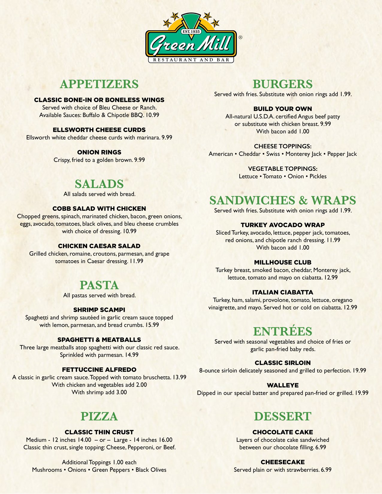 Green Mill Restaurant & Bar 8787 Reeder St, Overland Park
