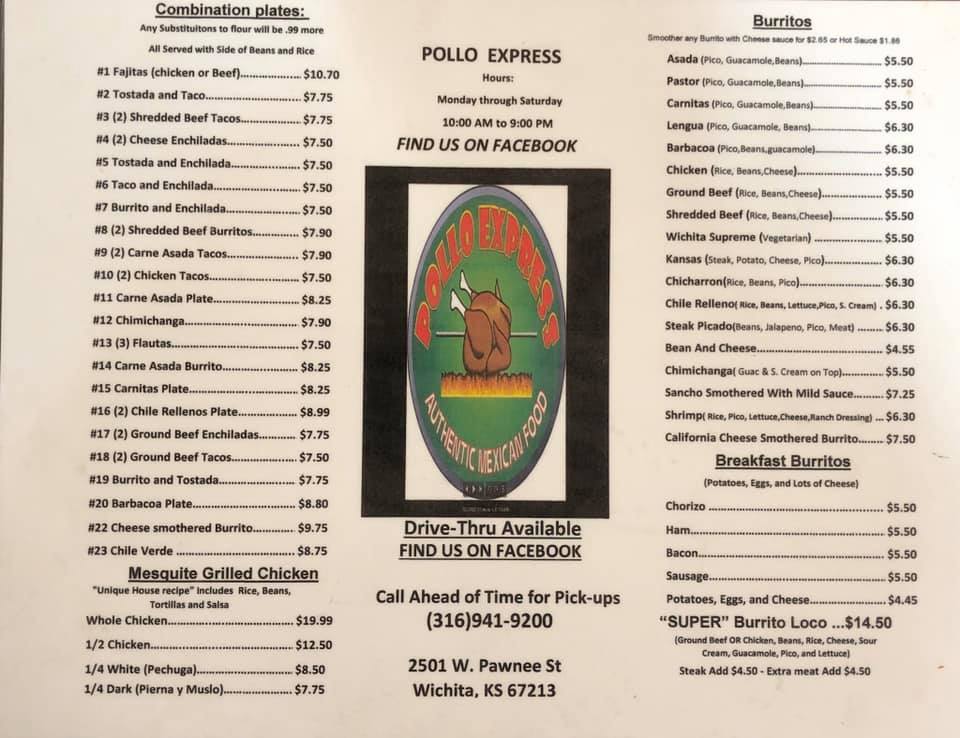 Pollo Express 2501 W Pawnee St, Wichita