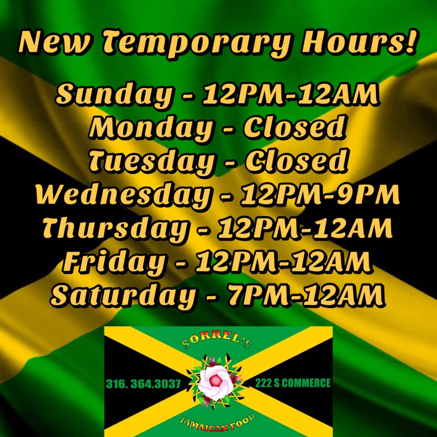 Sorrel Jamaican Food LLC 222 S Commerce, Wichita