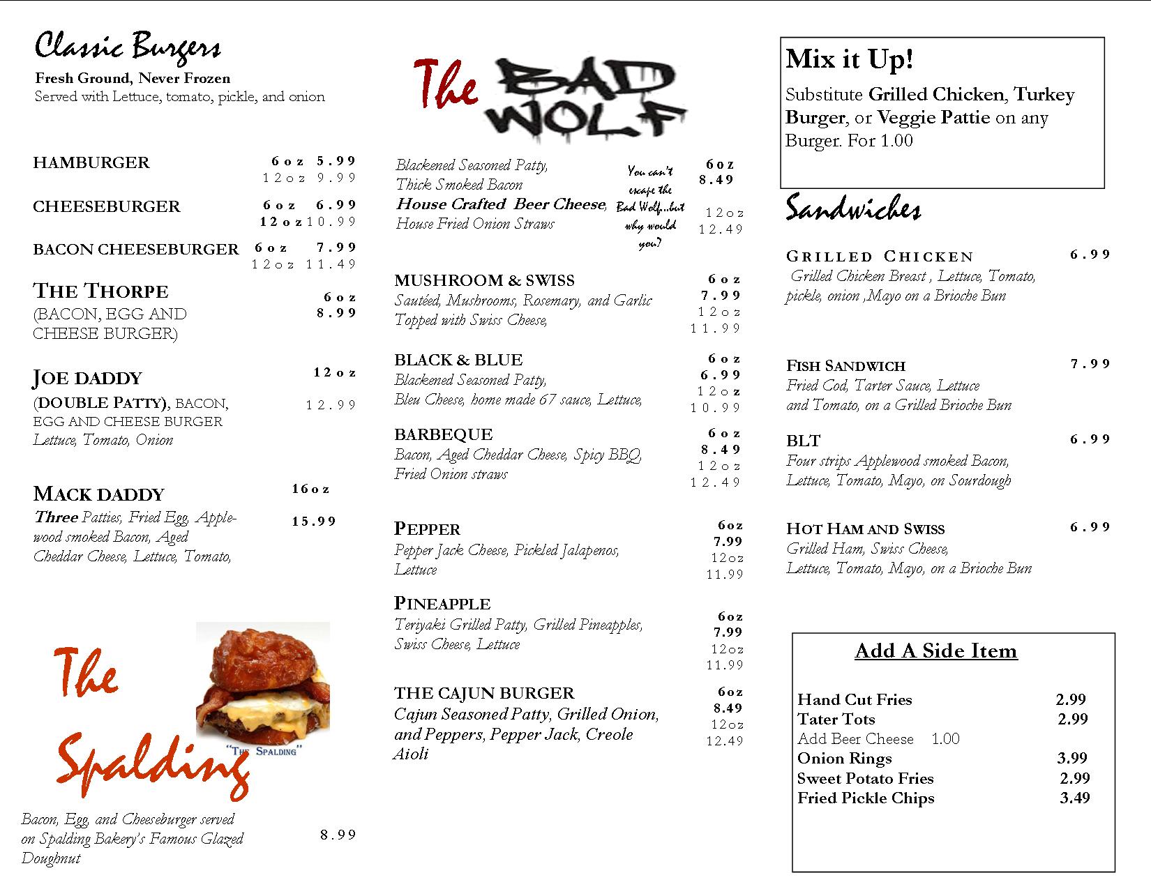Bad Wolf Burgers 350 Foreman Ave, Lexington