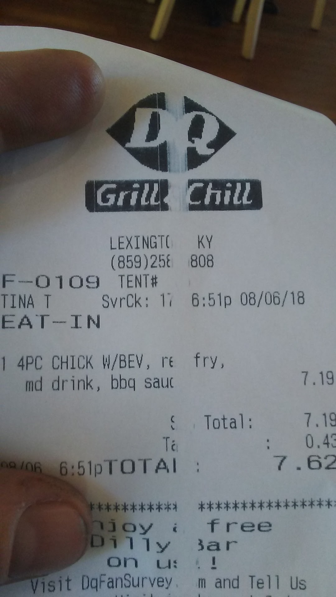 Dairy Queen Grill & Chill Menu