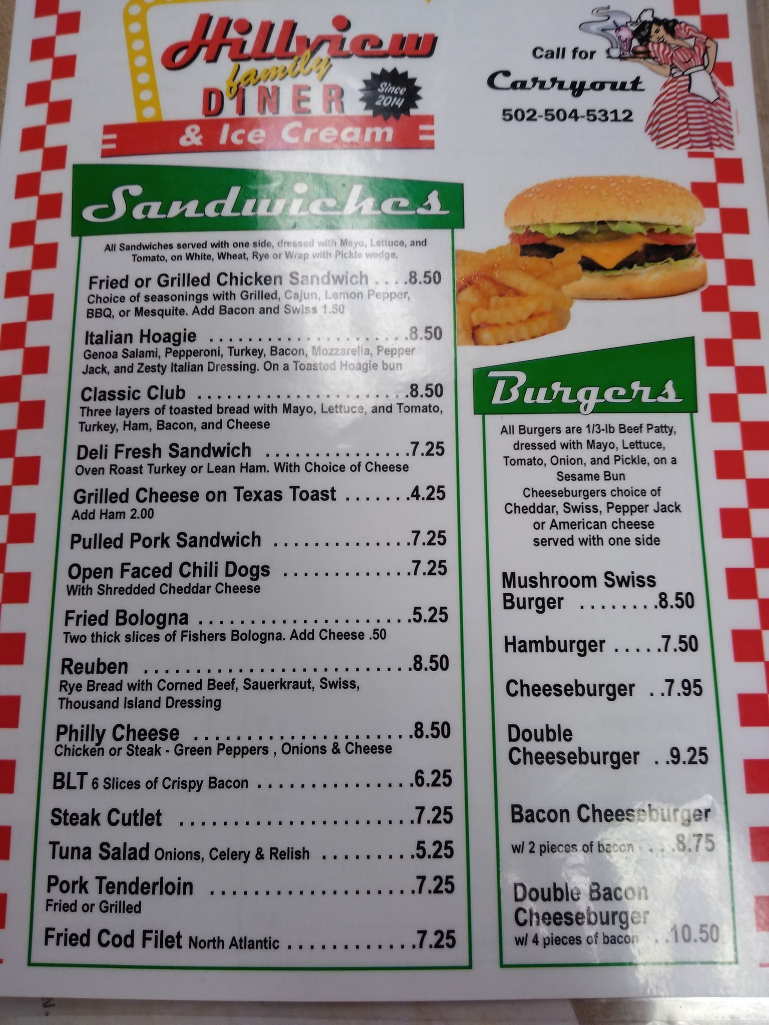 Hillview Family Diner 1679 Old Preston Hwy N, Louisville