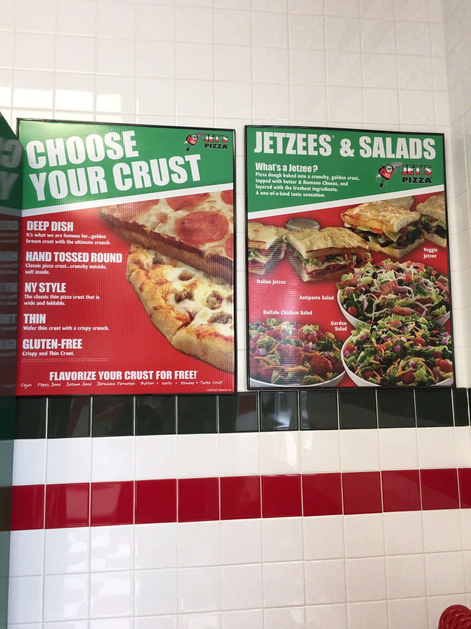 Jet's Pizza Menu