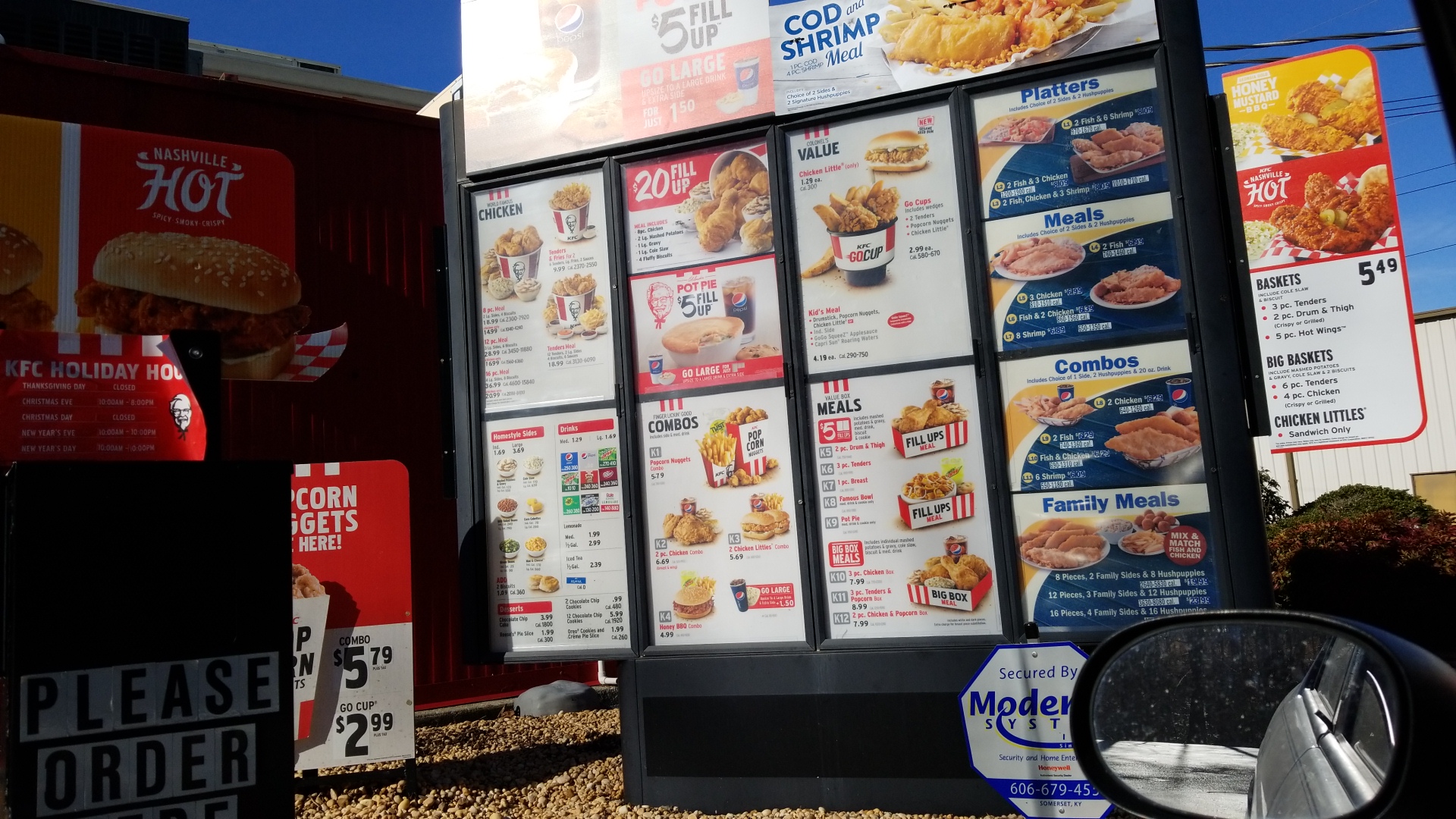 KFC Menu