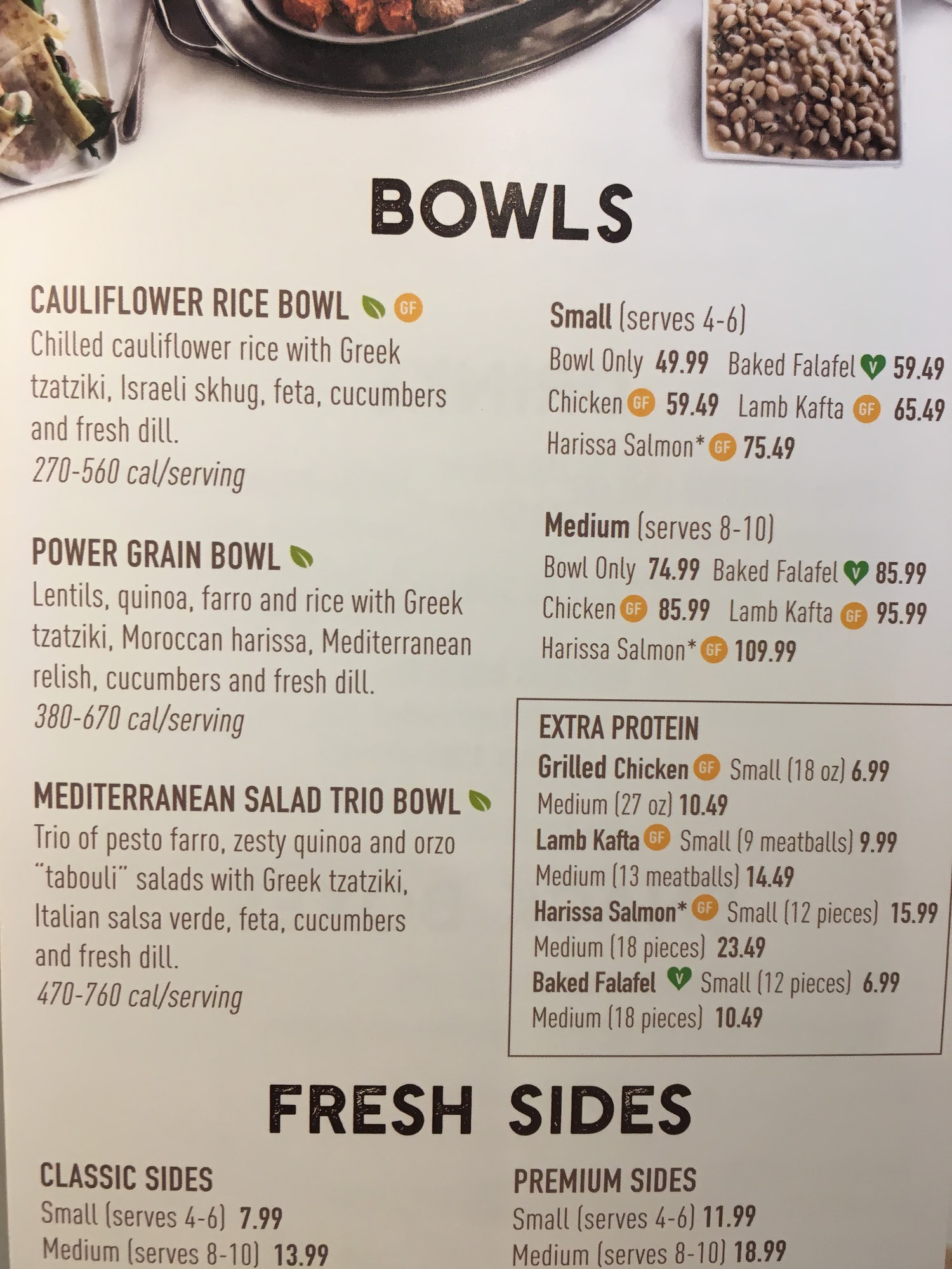 Zoës Kitchen Menu