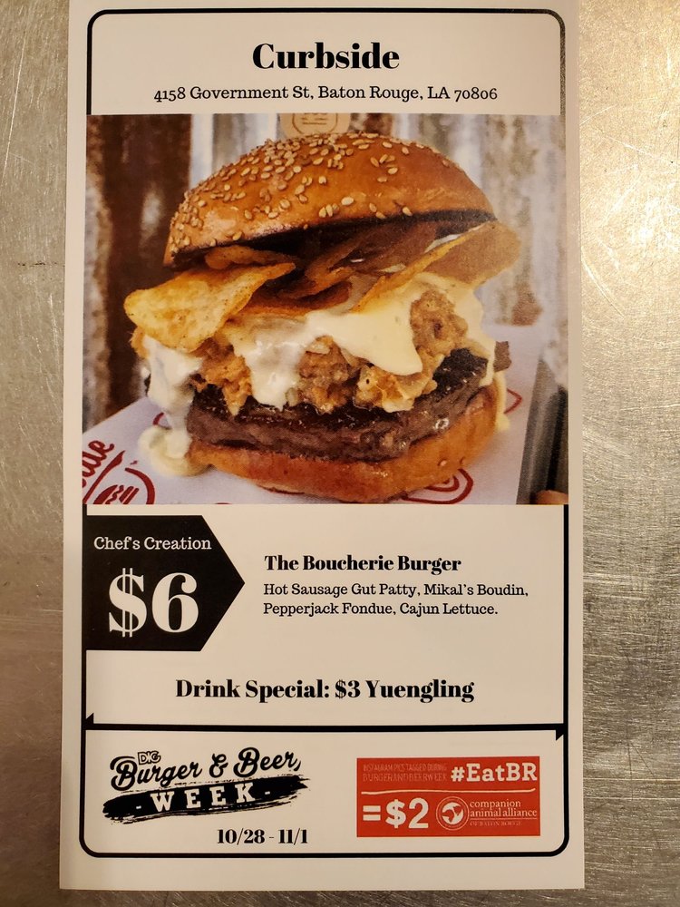 Curbside Burgers 4158 Government St, Baton Rouge