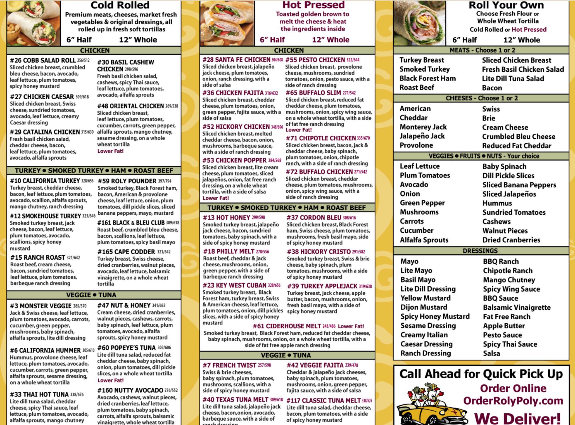 Roly Poly Sandwiches 1004 Coolidge St, Lafayette