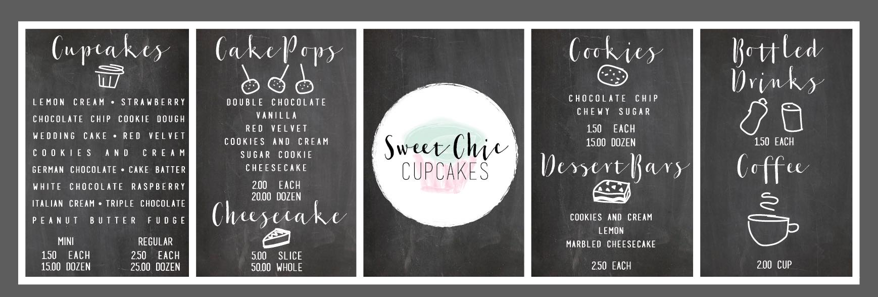 Georgias Cake Shop Menu